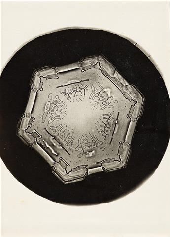 WILSON A. SNOWFLAKE BENTLEY (1865-1931) A group of 4 snow crystals.
